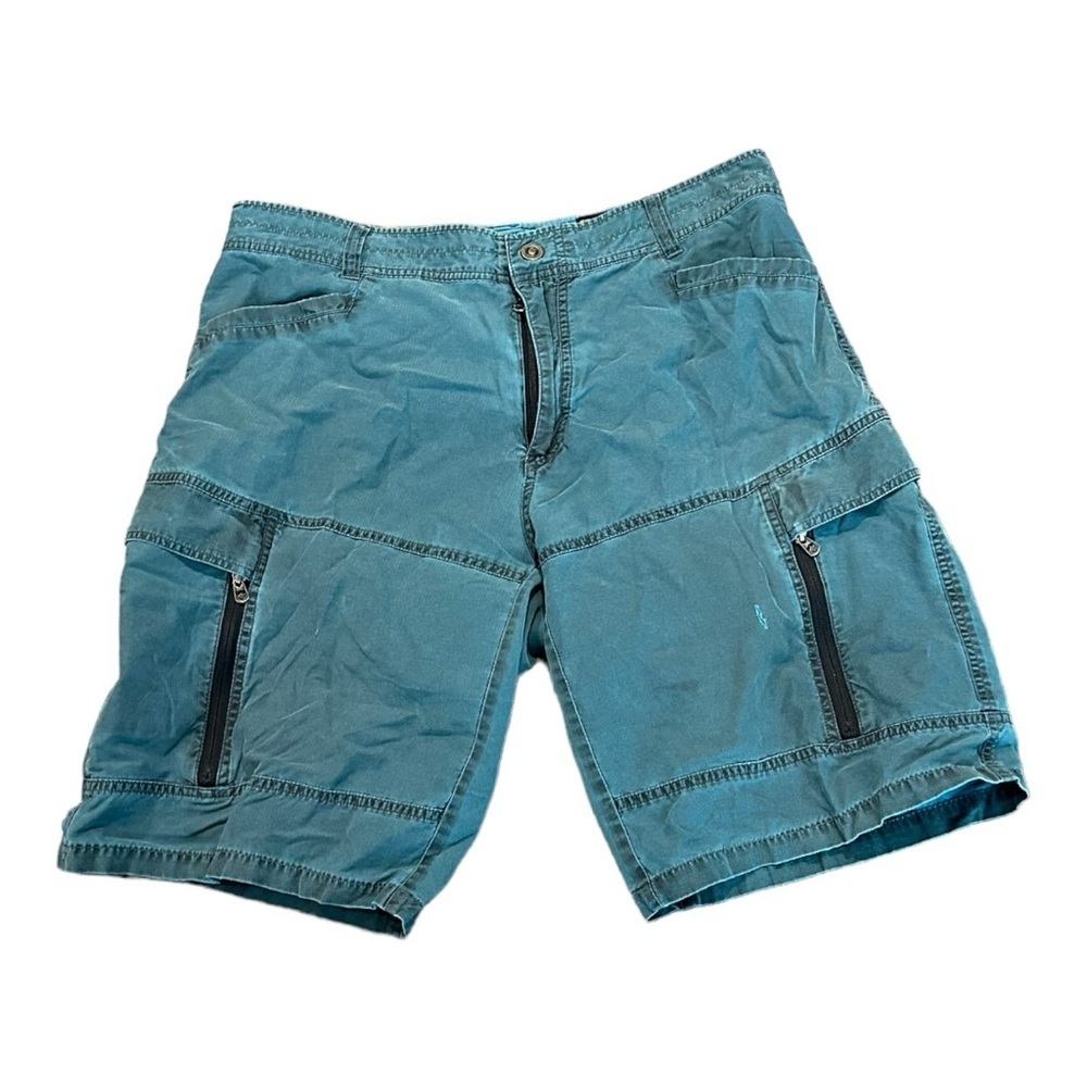 Kuhl Cargo Shorts Mens Size 38 Blue Pockets Utility Mountain Outdoor